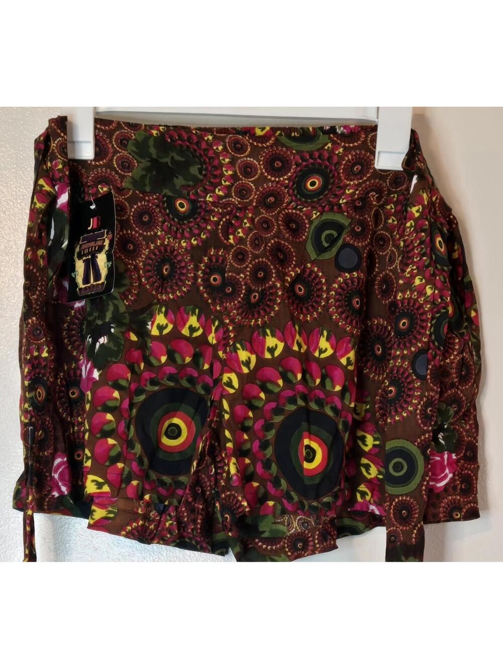New With Tags NWT Junglee Billee Free Size Shorts Tie Tassle Made In India Rayon